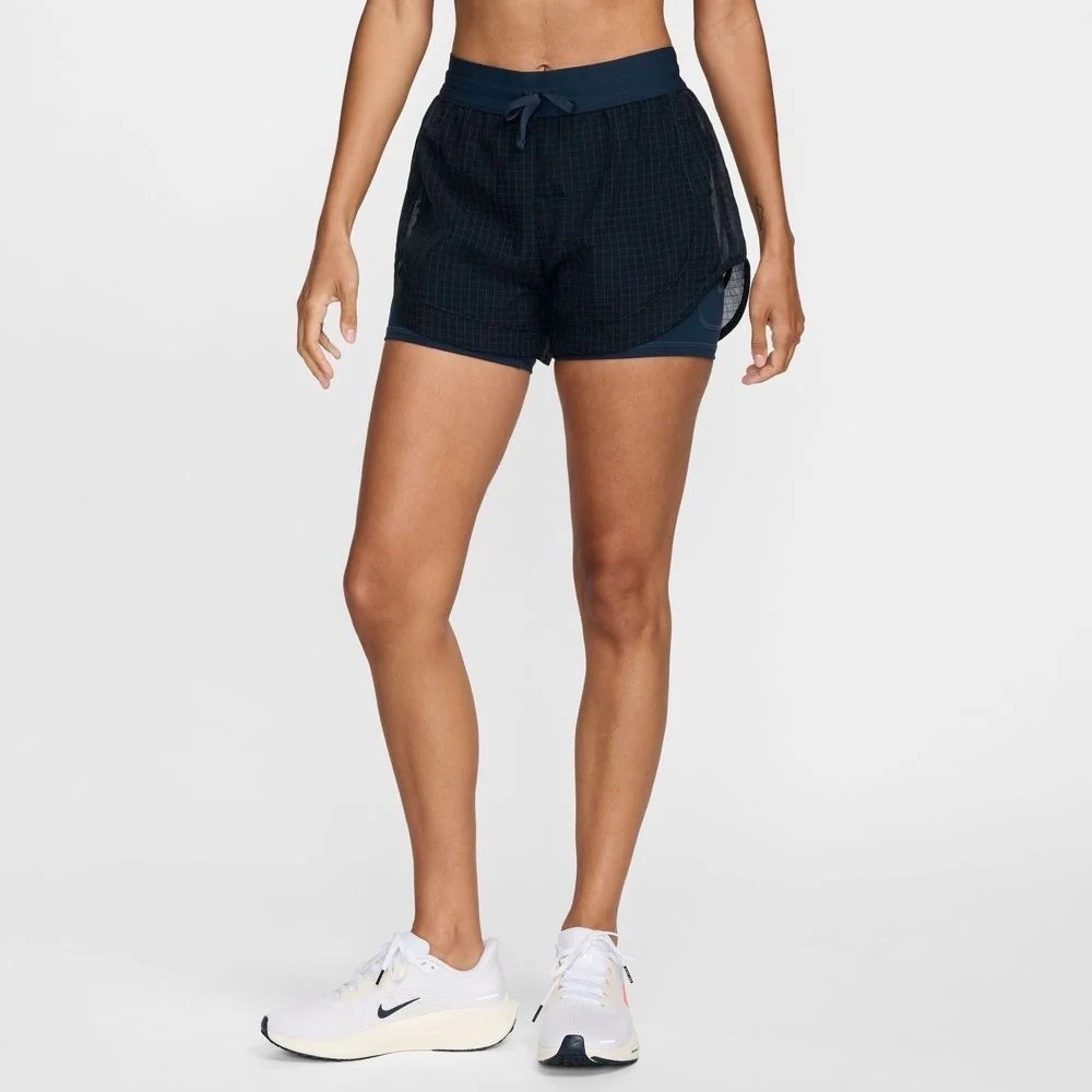 Nike Running Division Mid-Rise 3" 2-in-1 Shorts Womens XS Blue FV6361 478